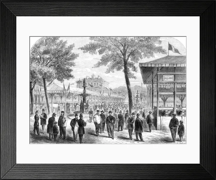Framed Print : The International Cattle Show at Poissy, 1862. Creator: Unknown Framed Print : The International Cattle Show at Poissy, 1862. Creator: Unknown