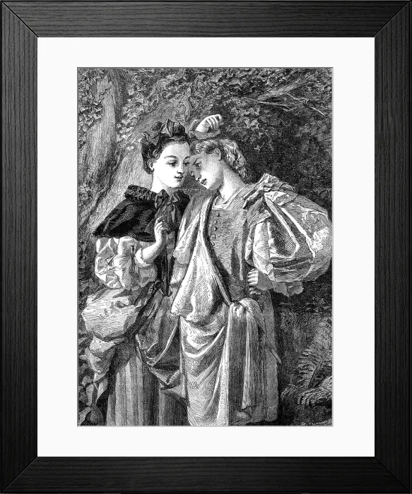 Framed Print : Rosalind and Celia ('As You Like It, by Miss Edwards in the Exhibition of the Society... 1862. Creator: W Thomas. Rosalind and Celia ('As You Like It, by Miss Edwards in the Exhibition of the Society... 1862) Framed Print : Rosalind and Celia ('As You Like It, by Miss Edwards in the Exhibition of the Society... 1862. Creator: W Thomas. Rosalind and Celia ('As You Like It, by Miss Edwards in the Exhibition of the Society... 1862)