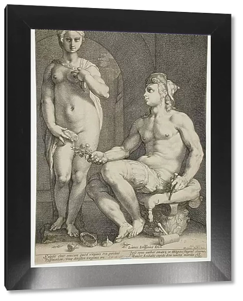 Pygmalion and Galatea, 1593. Creator: Hendrik Goltzius