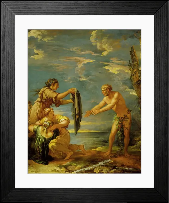 Framed Print : Odysseus and Nausicaa, c1655. Creator: Salvator Rosa