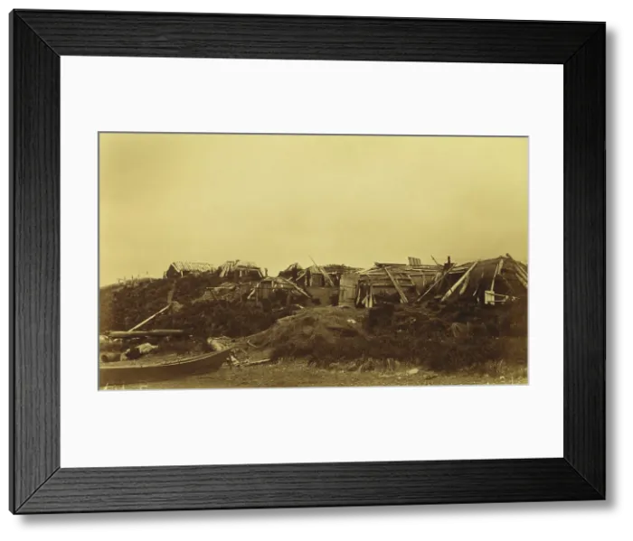 Framed Print : View of dwellings at native village, 1894 and 1895. Creator: Unknown Framed Print : View of dwellings at native village, 1894 and 1895. Creator: Unknown