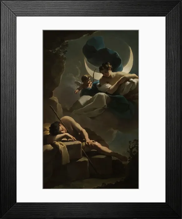 Framed Print : Selene and Endymion, c1770. Creator: Ubaldo Gandolfi Framed Print : Selene and Endymion, c1770. Creator: Ubaldo Gandolfi