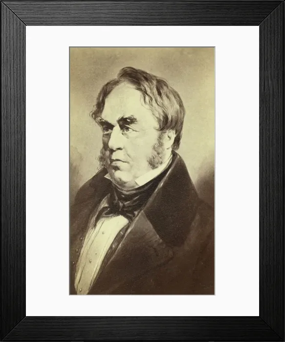 Framed Print : Ivan Andreevich Krylov, head-and-shoulders portrait, facing left, between 1880 and 1886. Creator: Unknown Framed Print : Ivan Andreevich Krylov, head-and-shoulders portrait, facing left, between 1880 and 1886. Creator: Unknown