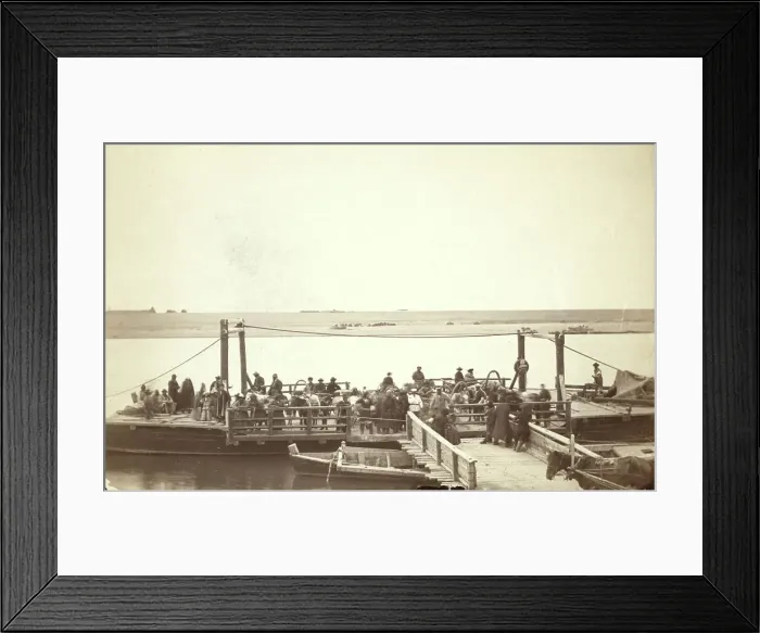 Framed Print : The Ferry at Semapolatinsk [ie, Seme i], between 1885 and 1886. Creator: Unknown