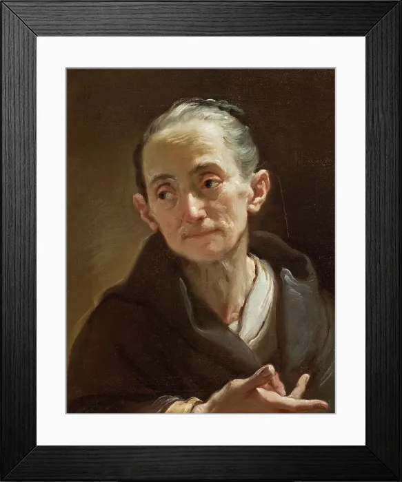 Framed Print : Head of an Old Woman, c1778. Creator: Ubaldo Gandolfi Framed Print : Head of an Old Woman, c1778. Creator: Ubaldo Gandolfi