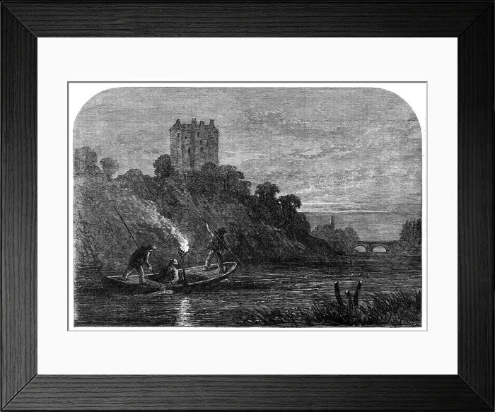 Framed Print : Salmon-poaching on the Tweed: Burning the Water, 1862. Creator: Unknown. Salmon-poaching on the Tweed: Burning the Water, 1862. Creator: Unknown Framed Print : Salmon-poaching on the Tweed: Burning the Water, 1862. Creator: Unknown. Salmon-poaching on the Tweed: Burning the Water, 1862. Creator: Unknown
