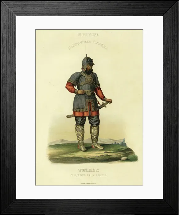 Framed Print : Ermak - Conqueror of Siberia, 1856. Creator: Ivan Dem'ianovich Bulychev Framed Print : Ermak - Conqueror of Siberia, 1856. Creator: Ivan Dem'ianovich Bulychev