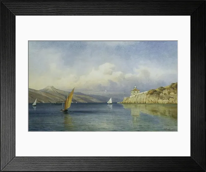 Framed Print : The Prestenizza beacon on the island of Cherso, 1886. Creator: Gottfried Seelos Framed Print : The Prestenizza beacon on the island of Cherso, 1886. Creator: Gottfried Seelos
