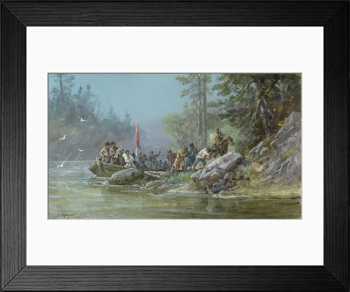 Framed Print : Siberian Cossacks Exploring New Lands, 19th century. Creator: Nikolay Nikolaevich Karazin Framed Print : Siberian Cossacks Exploring New Lands, 19th century. Creator: Nikolay Nikolaevich Karazin