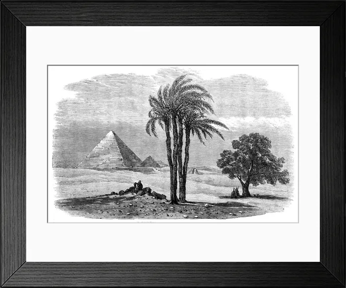 Framed Print : The Prince of Wales Visit to Egypt: the Great Pyramid - from a drawing by Frank Dillon, 1862. Creator: Unknown Framed Print : The Prince of Wales Visit to Egypt: the Great Pyramid - from a drawing by Frank Dillon, 1862. Creator: Unknown