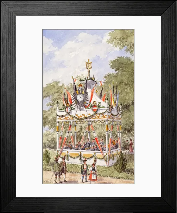 Framed Print : The music pavilion of the Vienna Schützenfest from 1898. Creator: Gustav Korompay Framed Print : The music pavilion of the Vienna Schützenfest from 1898. Creator: Gustav Korompay