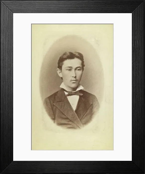 Framed Print : Half-length portrait of a young man, facing slightly right, between 1870 and 1886. Creator: Unknown Framed Print : Half-length portrait of a young man, facing slightly right, between 1870 and 1886. Creator: Unknown