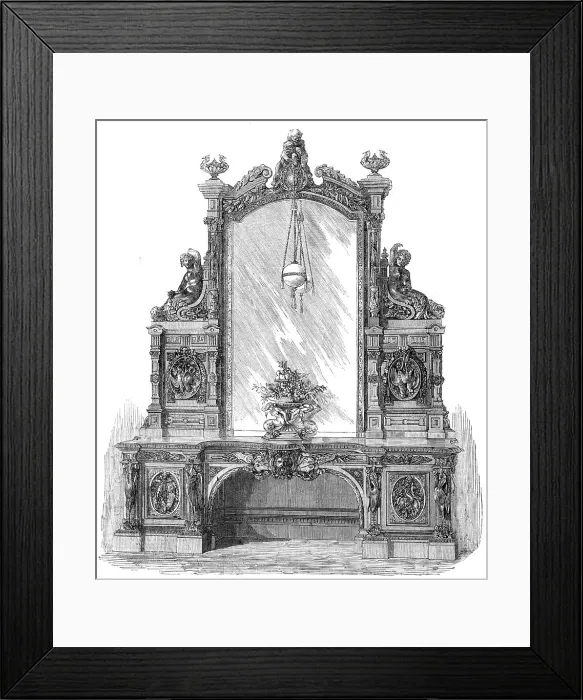 Framed Print : The International Exhibition: sideboard by Gillow, 1862. Creator: Unknown Framed Print : The International Exhibition: sideboard by Gillow, 1862. Creator: Unknown