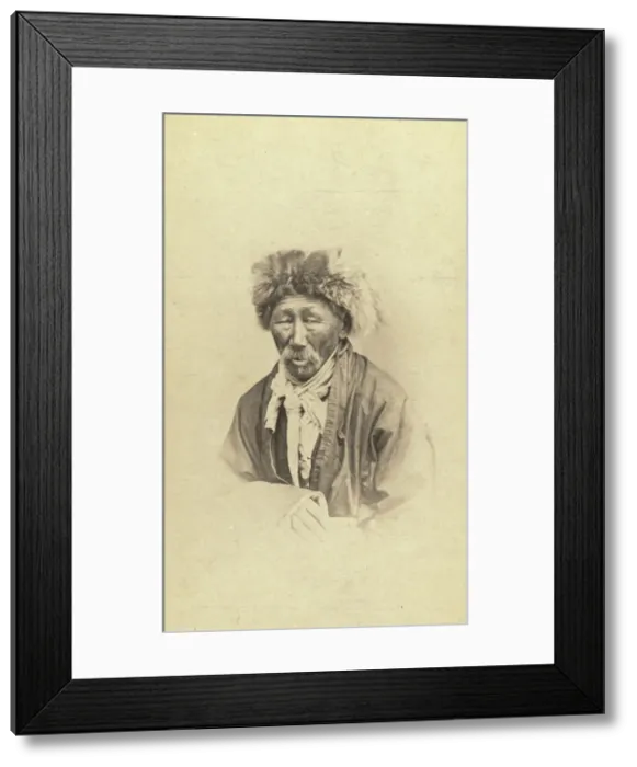 Framed Print : Man, probably Kazakh or Burut, between 1870 and 1886. Creator: Unknown Framed Print : Man, probably Kazakh or Burut, between 1870 and 1886. Creator: Unknown