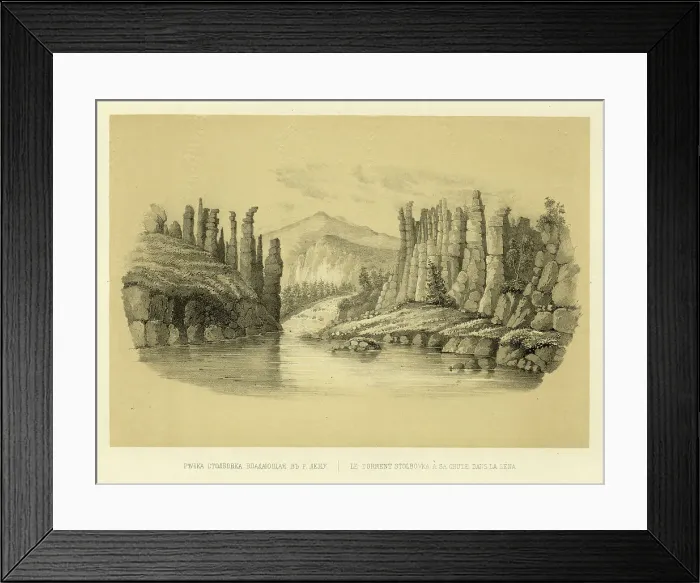 Framed Print : The Stolbovka Flowing into the Lena River, 1856. Creator: Ivan Dem'ianovich Bulychev Framed Print : The Stolbovka Flowing into the Lena River, 1856. Creator: Ivan Dem'ianovich Bulychev