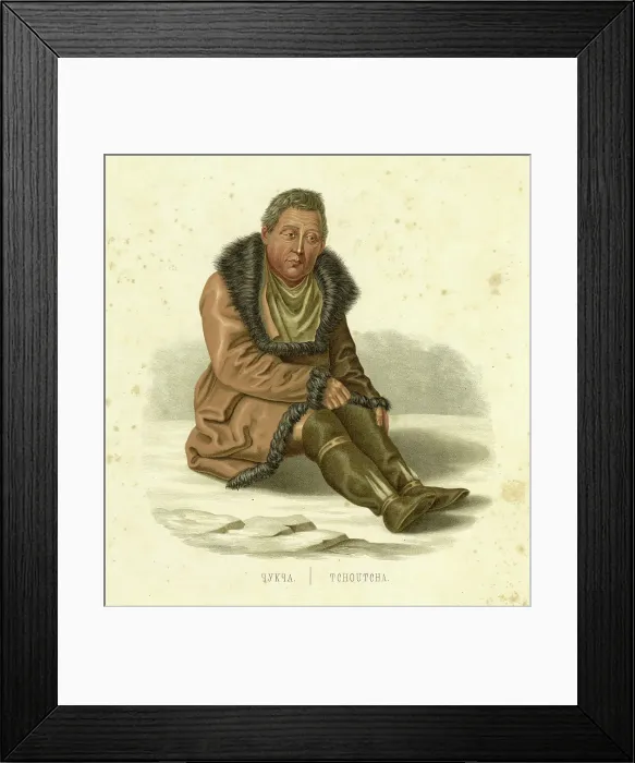 Framed Print : Chukchi Man, 1856. Creator: Ivan Dem'ianovich Bulychev Framed Print : Chukchi Man, 1856. Creator: Ivan Dem'ianovich Bulychev