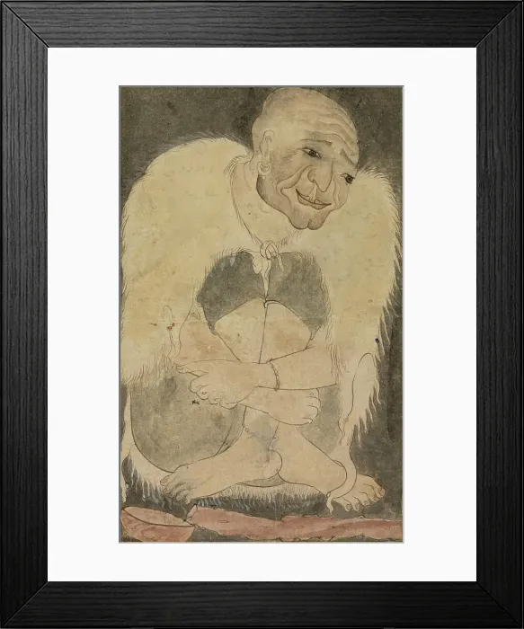 Framed Print : Begging Dervish in a Sheepskin Mantle, Second quarter of 17th century. Creator: Unknown Framed Print : Begging Dervish in a Sheepskin Mantle, Second quarter of 17th century. Creator: Unknown