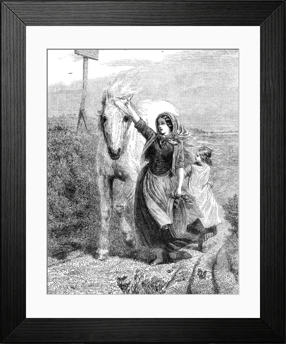 Framed Print : The International Exhibition: Fetching the Old Mare Home by F. W. Keyl, 1862. Creator: W Thomas. The International Exhibition: Fetching the Old Mare Home by F. W. Keyl, 1862. Creator: W Thomas
