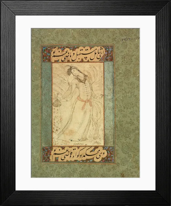 Framed Print : Woman with a Wine Bottle and Cup, c1655. Creator: Unknown Framed Print : Woman with a Wine Bottle and Cup, c1655. Creator: Unknown