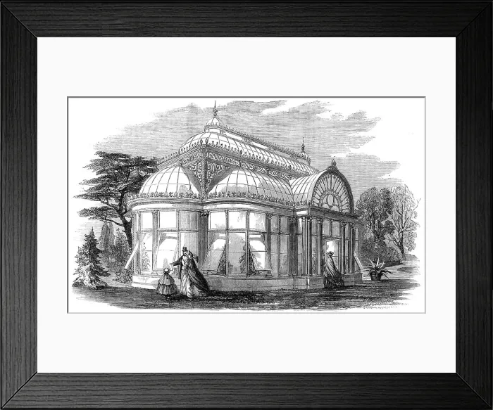 Framed Print : Conservatory, by Ormson, in the International Exhibition, 1862. Creator: Unknown Framed Print : Conservatory, by Ormson, in the International Exhibition, 1862. Creator: Unknown