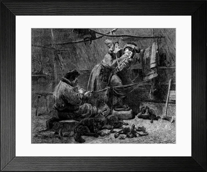 Framed Print : The International Exhibition: Fisherman's Hut in Lapland, by J. F. Hockert, 1862. Creator: Unknown. The International Exhibition: Fisherman's Hut in Lapland, by J. F. Hockert, 1862. Creator: Unknown Framed Print : The International Exhibition: Fisherman's Hut in Lapland, by J. F. Hockert, 1862. Creator: Unknown. The International Exhibition: Fisherman's Hut in Lapland, by J. F. Hockert, 1862. Creator: Unknown