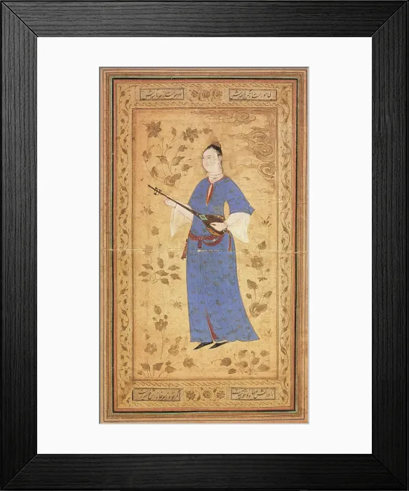 Framed Print : Woman with a Lute, between c1600 and c1610. Creator: Unknown Framed Print : Woman with a Lute, between c1600 and c1610. Creator: Unknown