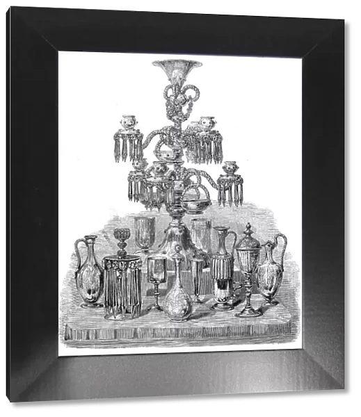 The International Exhibition: group of glass by Powell and Sons, 1862. Creator: Unknown