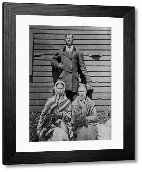 Framed Print : Podprugin with his family, 1883. Creator: IL Kalinovskii Framed Print : Podprugin with his family, 1883. Creator: IL Kalinovskii