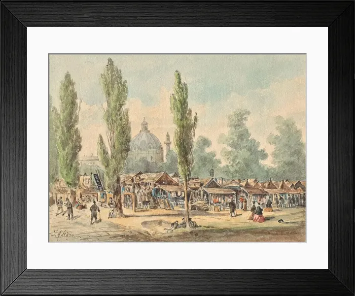 Framed Print : The old Tandelmarkt in Vienna, undated. Creator: J. A. Störr Framed Print : The old Tandelmarkt in Vienna, undated. Creator: J. A. Störr
