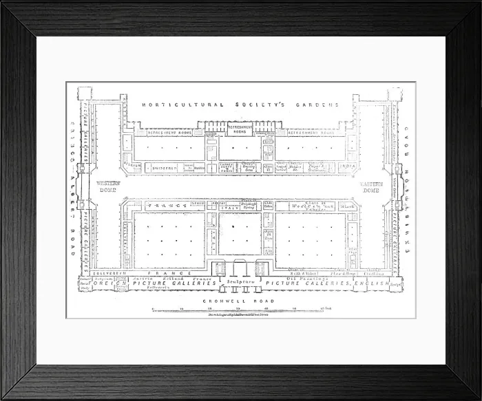 Framed Print : Plan of the galleries of the International Exhibition Building, 1862. Creator: John Dower Framed Print : Plan of the galleries of the International Exhibition Building, 1862. Creator: John Dower
