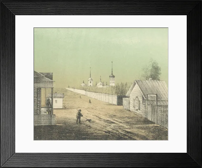 Framed Print : Convent Near Tomsk, 1871. Creators: M Kolosov, J Rogulin Framed Print : Convent Near Tomsk, 1871. Creators: M Kolosov, J Rogulin
