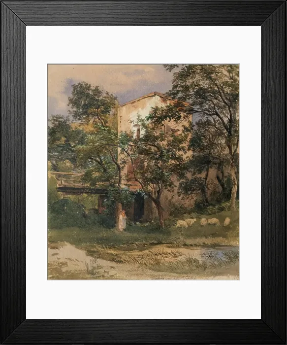 Framed Print : Entrance to Seebenstein Castle, 1872. Creator: Joseph Hoger Framed Print : Entrance to Seebenstein Castle, 1872. Creator: Joseph Hoger