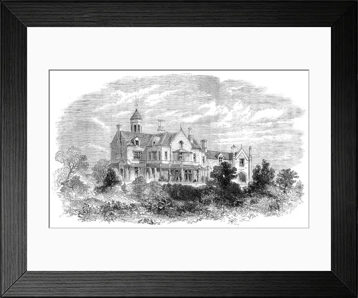 Framed Print : Ashburton House, Stoke's Bay, Gosport, purchased by government for a college for naval cadets, 1862. Creator: Unknown Framed Print : Ashburton House, Stoke's Bay, Gosport, purchased by government for a college for naval cadets, 1862. Creator: Unknown