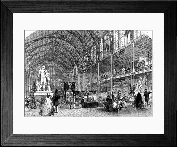 Framed Print : The International Exhibition: portions of the Austrian and Belgian Courts... 1862. Creator: Mason Jackson Framed Print : The International Exhibition: portions of the Austrian and Belgian Courts... 1862. Creator: Mason Jackson