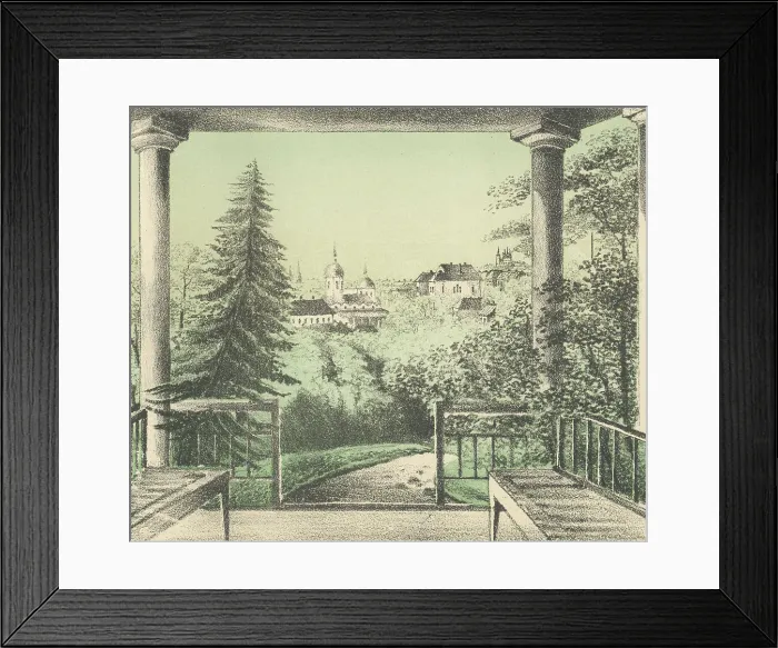 Framed Print : View of the Garden at the Summer House of V.I. Astashev, 1871. Creators: M Kolosov, J Rogulin Framed Print : View of the Garden at the Summer House of V.I. Astashev, 1871. Creators: M Kolosov, J Rogulin