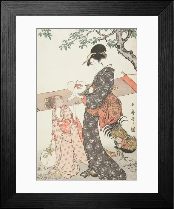 Framed Print : The Bridge Tsutenkyo, Kyoto (image 1 of 2) Arai-bari (image 1 of 3), before 1806. Creator: Kitagawa Utamaro Framed Print : The Bridge Tsutenkyo, Kyoto (image 1 of 2) Arai-bari (image 1 of 3), before 1806. Creator: Kitagawa Utamaro