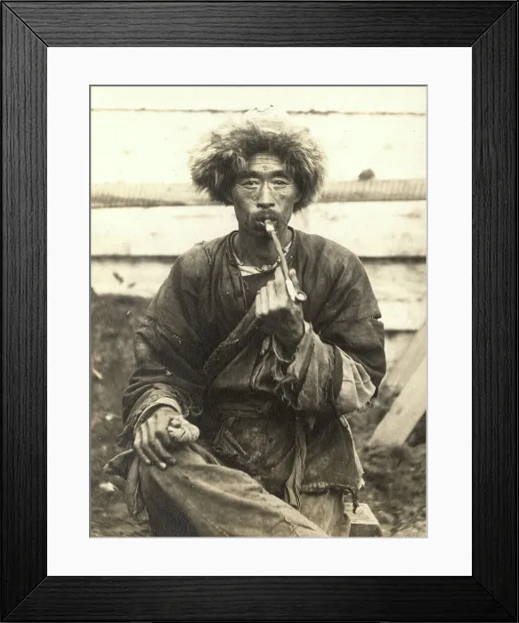 Framed Print : Manchu smoking a pipe, 1909. Creator: Vladimir Ivanovich Fedorov Framed Print : Manchu smoking a pipe, 1909. Creator: Vladimir Ivanovich Fedorov