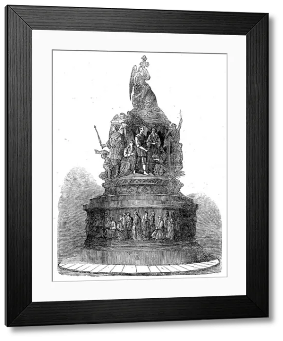 Framed Print : Column erected at Novgorod to commemorate...a thousand years of Russia's nationality, 1862. Creator: Unknown Framed Print : Column erected at Novgorod to commemorate...a thousand years of Russia's nationality, 1862. Creator: Unknown