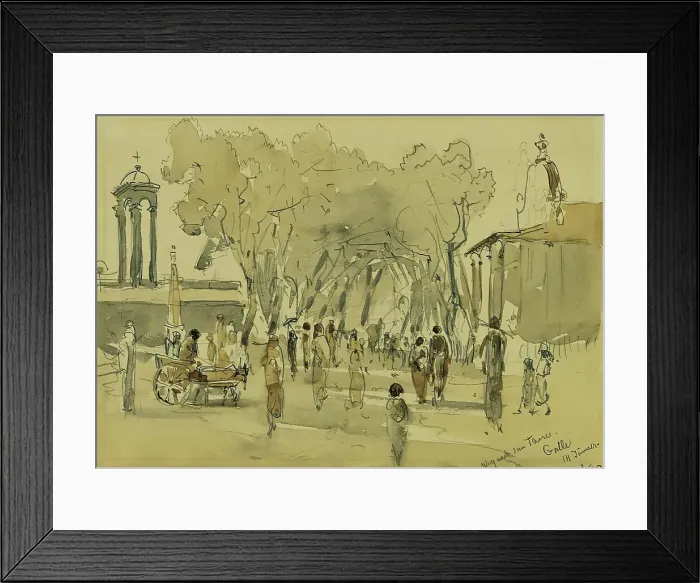 Framed Print : Path to the gate in Point de Galle on Ceylon (Sri Lanka), 1858. Creator: Joseph Selleny Framed Print : Path to the gate in Point de Galle on Ceylon (Sri Lanka), 1858. Creator: Joseph Selleny
