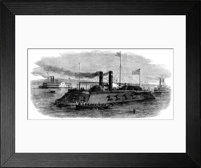 Framed Print : Federal gun-boat, 1862. Creator: Unknown Framed Print : Federal gun-boat, 1862. Creator: Unknown