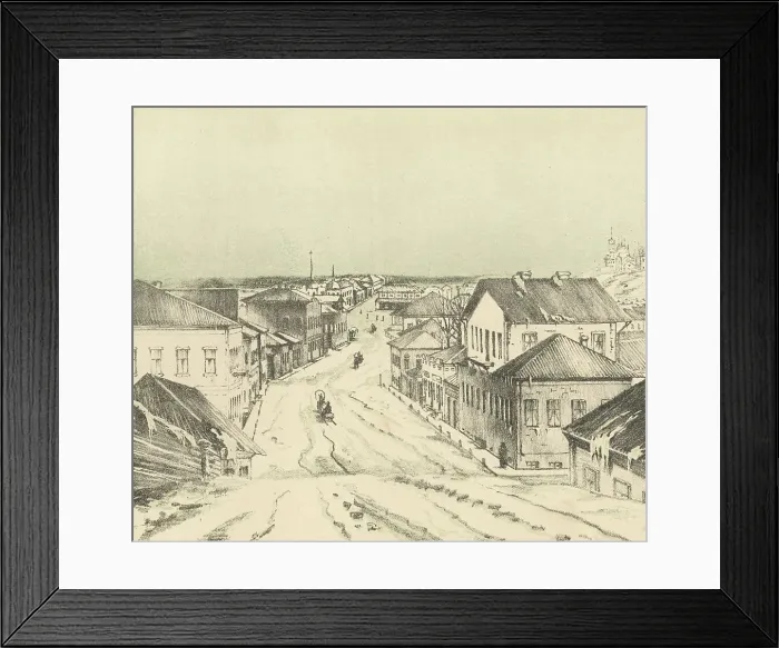 Framed Print : Millionaya Street, 1871. Creators: M Kolosov, J Rogulin Framed Print : Millionaya Street, 1871. Creators: M Kolosov, J Rogulin