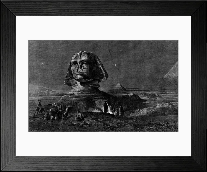 Framed Print : The Sphinx at Midnight, by Frank Dillon, in the exhibition of the Royal Academy, 1862. Creator: Mason Jackson. The Sphinx at Midnight, by Frank Dillon, in the exhibition of the Royal Academy, 1862. Creator: Mason Jackson Framed Print : The Sphinx at Midnight, by Frank Dillon, in the exhibition of the Royal Academy, 1862. Creator: Mason Jackson. The Sphinx at Midnight, by Frank Dillon, in the exhibition of the Royal Academy, 1862. Creator: Mason Jackson