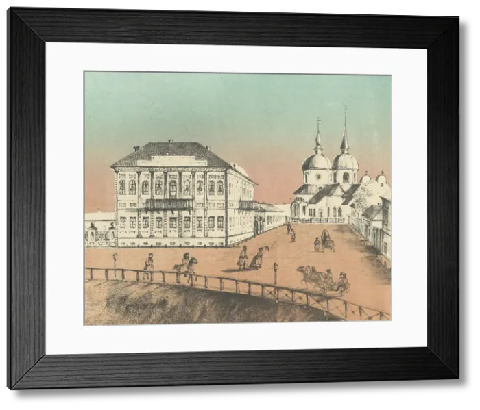 Framed Print : Governor's Apartment and the Church of the Annunciation, 1871. Creators: M Kolosov, J Rogulin Framed Print : Governor's Apartment and the Church of the Annunciation, 1871. Creators: M Kolosov, J Rogulin