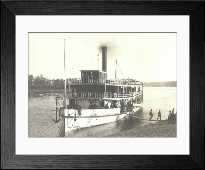 Framed Print : Disembarkation of passengers from the steamship Russian on the shore near the...Ovsyanki, 1909. Creator: Vladimir Ivanovich Fedorov. Disembarkation of passengers from the steamship Russian on the shore near the...Ovsyanki, 1909 Framed Print : Disembarkation of passengers from the steamship Russian on the shore near the...Ovsyanki, 1909. Creator: Vladimir Ivanovich Fedorov. Disembarkation of passengers from the steamship Russian on the shore near the...Ovsyanki, 1909