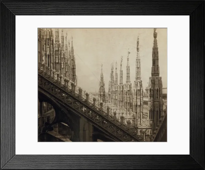 Framed Print : Details of Milan Cathedral, between 1905 and 1915. Creator: Sergey Mikhaylovich Prokudin-Gorsky Framed Print : Details of Milan Cathedral, between 1905 and 1915. Creator: Sergey Mikhaylovich Prokudin-Gorsky