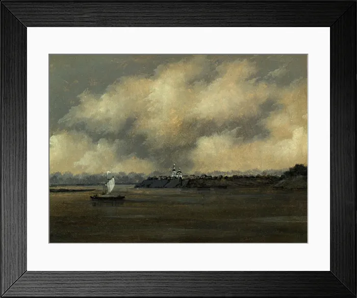 Framed Print : View of the City of Surgut From a Ship on the Way From Tomsk, 1880-1889. Creator: Pavel Mikhailovich Kosharov Framed Print : View of the City of Surgut From a Ship on the Way From Tomsk, 1880-1889. Creator: Pavel Mikhailovich Kosharov