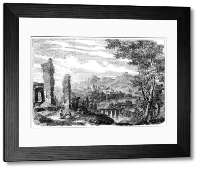 Framed Print : The town and cathedral of Monreale, in Sicily, 1862. Creator: Unknown Framed Print : The town and cathedral of Monreale, in Sicily, 1862. Creator: Unknown