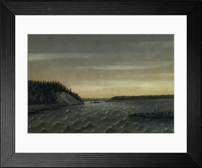 Framed Print : Mouth of the River Irtysh From Behind the Rock in the Valley of the River Ob, 1880-1889. Creator: Pavel Mikhailovich Kosharov Framed Print : Mouth of the River Irtysh From Behind the Rock in the Valley of the River Ob, 1880-1889. Creator: Pavel Mikhailovich Kosharov