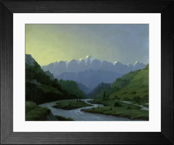 Framed Print : Valley of the Charysh River, Near the Village of Korgon Altai, 1880-1897. Creator: Pavel Mikhailovich Kosharov Framed Print : Valley of the Charysh River, Near the Village of Korgon Altai, 1880-1897. Creator: Pavel Mikhailovich Kosharov