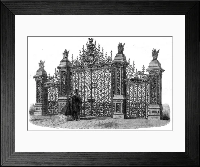Framed Print : The International Exhibition: the Norwich Gates, by Barnard, Bishop, and Barnard, 1862. Creator: Unknown Framed Print : The International Exhibition: the Norwich Gates, by Barnard, Bishop, and Barnard, 1862. Creator: Unknown